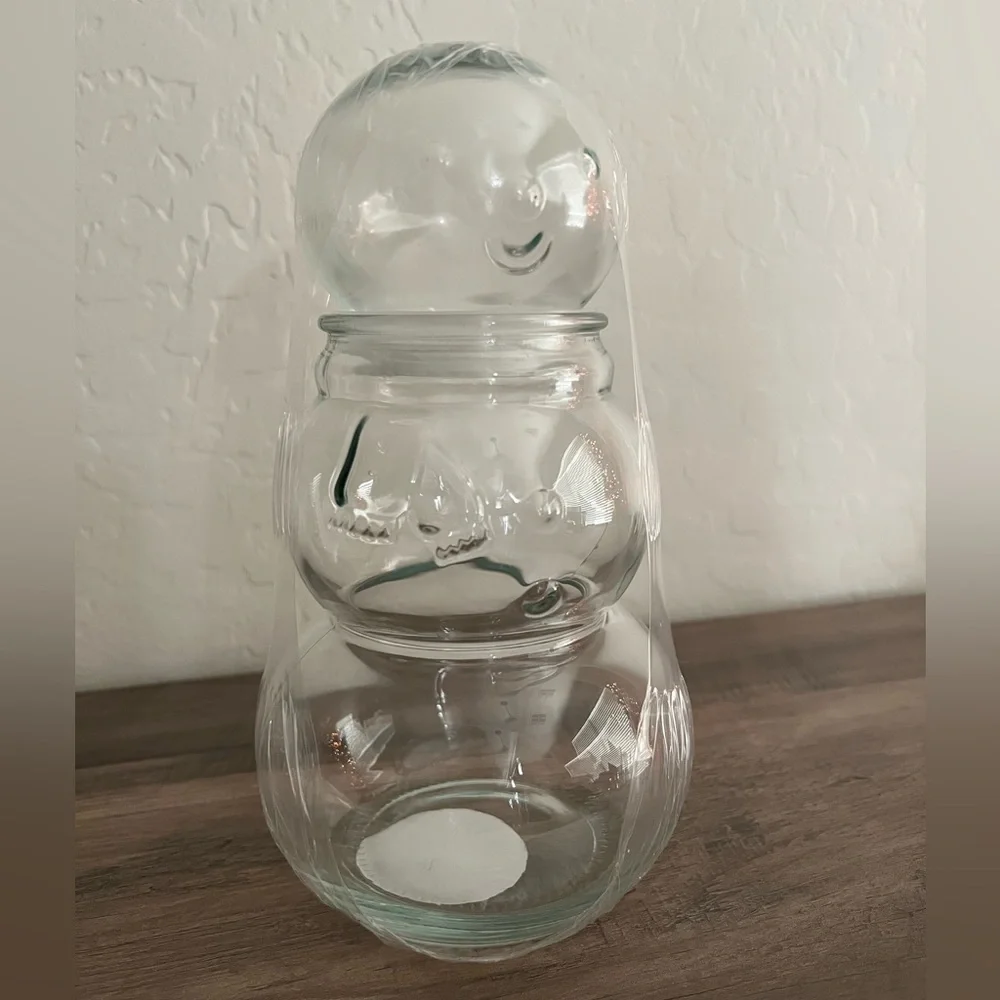 Target Bullseyes Playground Glass Christmas Snowman Jar